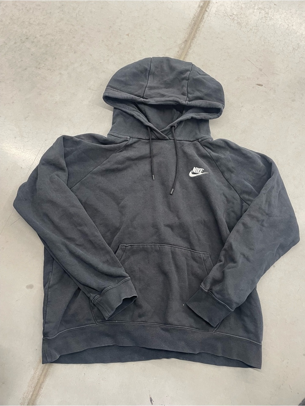 Nike Black Pullover Hoodie with White Swoosh